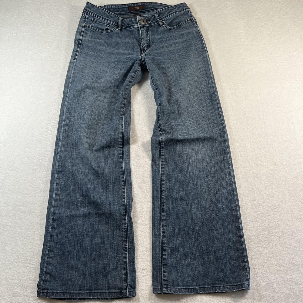 Christopher Blue Y2K Jean Womens 8 Blue Medium Wash Low Rise Flare Stretch Denim
